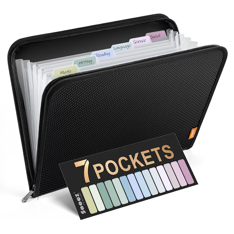 7 Pockets Accordion File Organizer (Zippered Case)