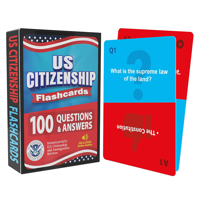 Space-Saver 100 Civics Questions Flash Cards