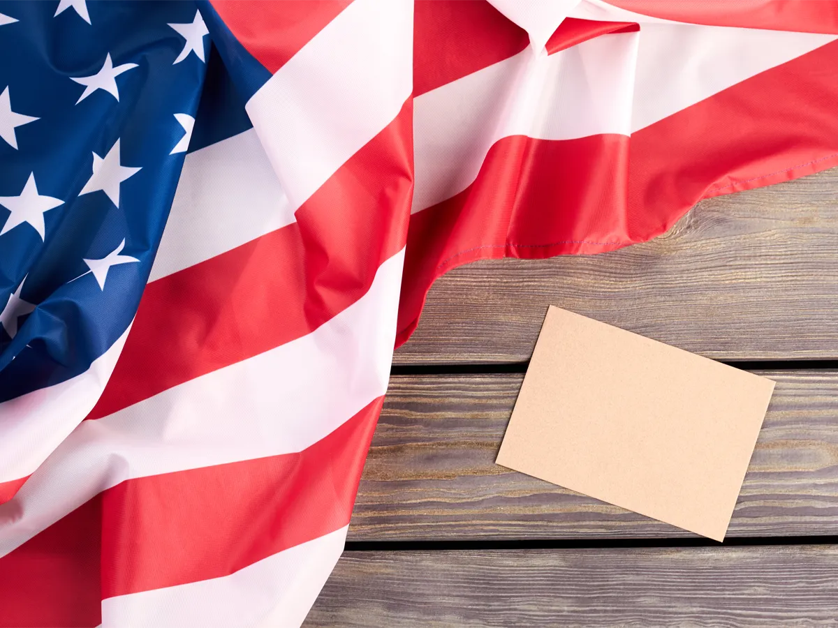 US citizenship certificate lost – envelope with American flag representing official citizenship documents